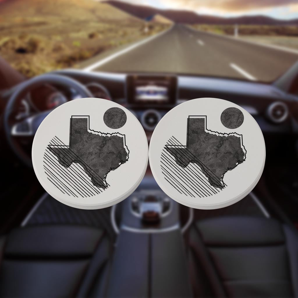 Black and White Geometric on White Texas