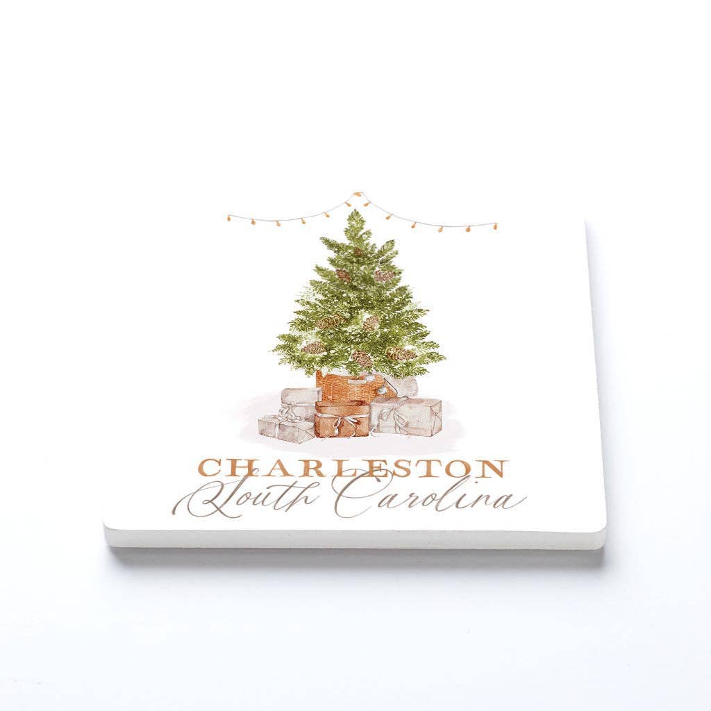 Coaster, Custom City State, Christmas Decor, Souvenir Gift