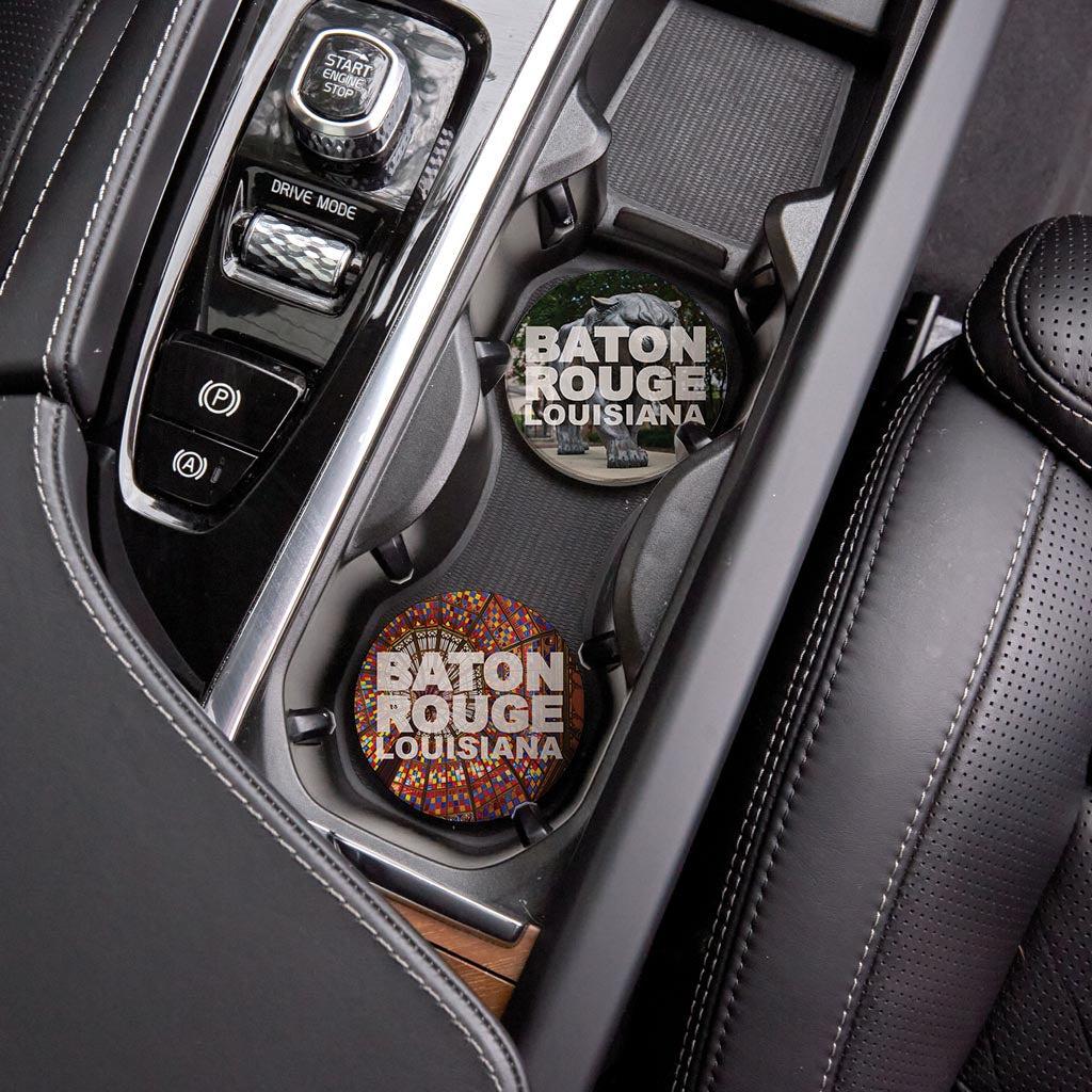 Baton Rouge Louisiana Photo Set | Absorbent Car Coasters | Set of 2 | Min 4