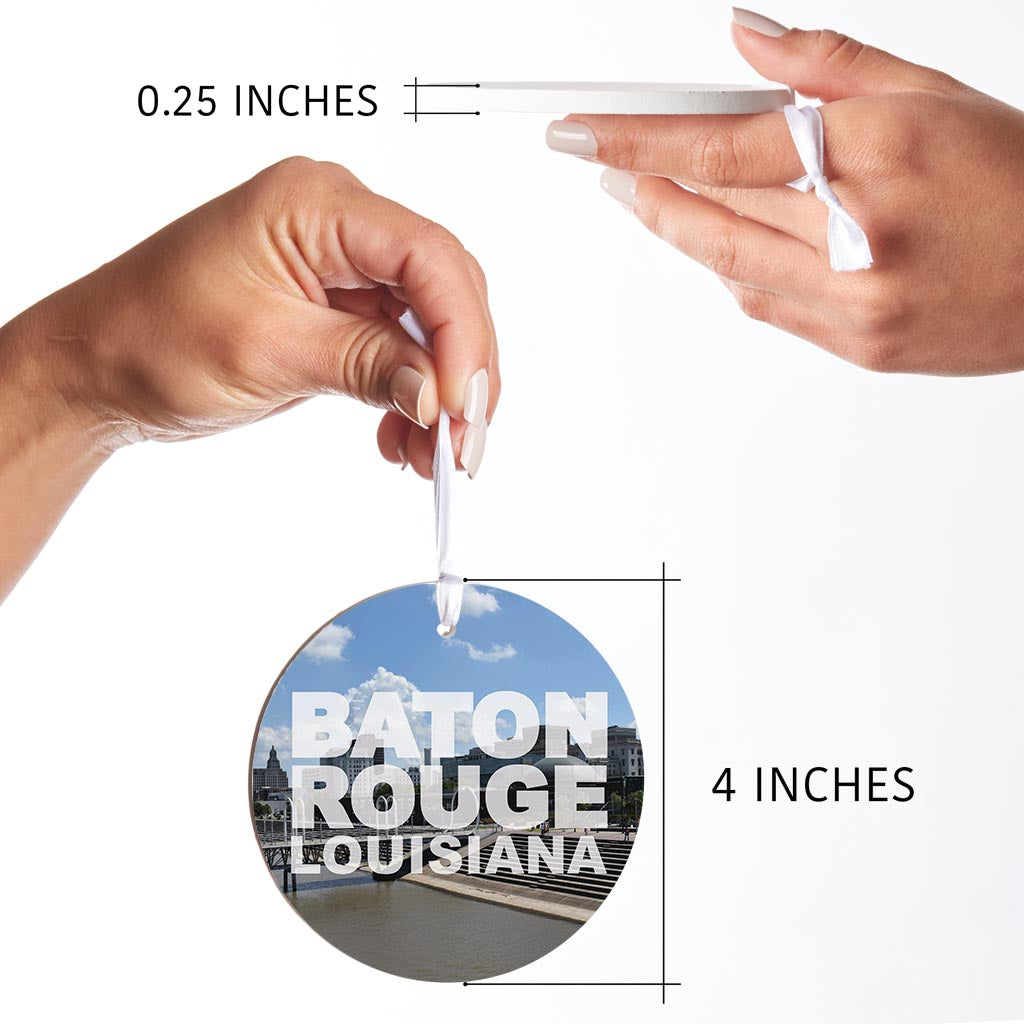 Baton Rouge Louisiana Photo | Wood Ornament | Eaches | Min 6