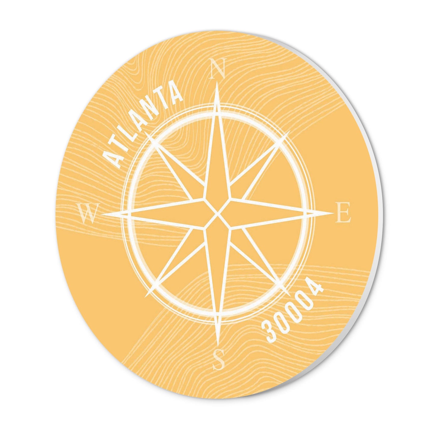 Boho Color Compass Zip On Yellow Georgia Atlanta | Wood Sign | Eaches | Min 1