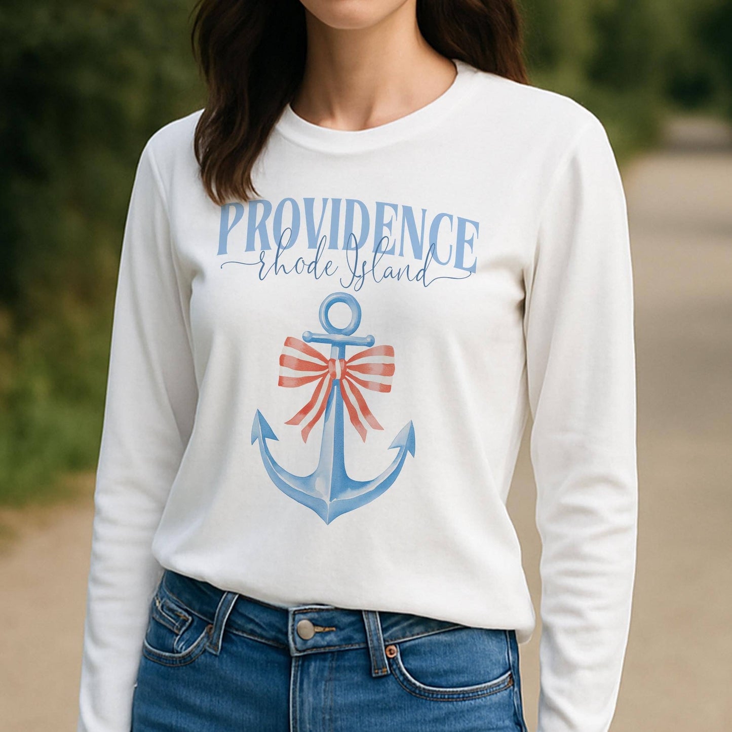 Long Sleeve T-Shirt White-Love+Local New England Tides