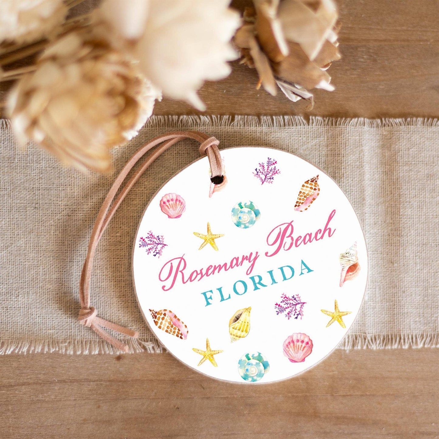 Ornament, Beach Souvenir, Custom City/State, Resort Gift