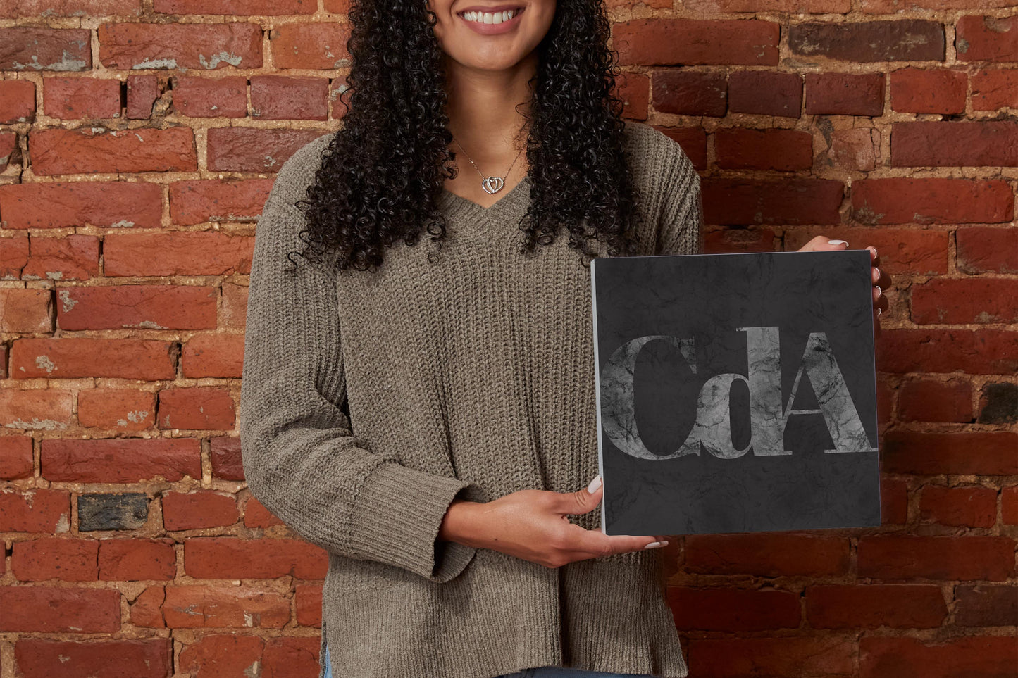 Minimalist B&W Idaho Cda Black Initials | Wood Block | Eaches | Min 2