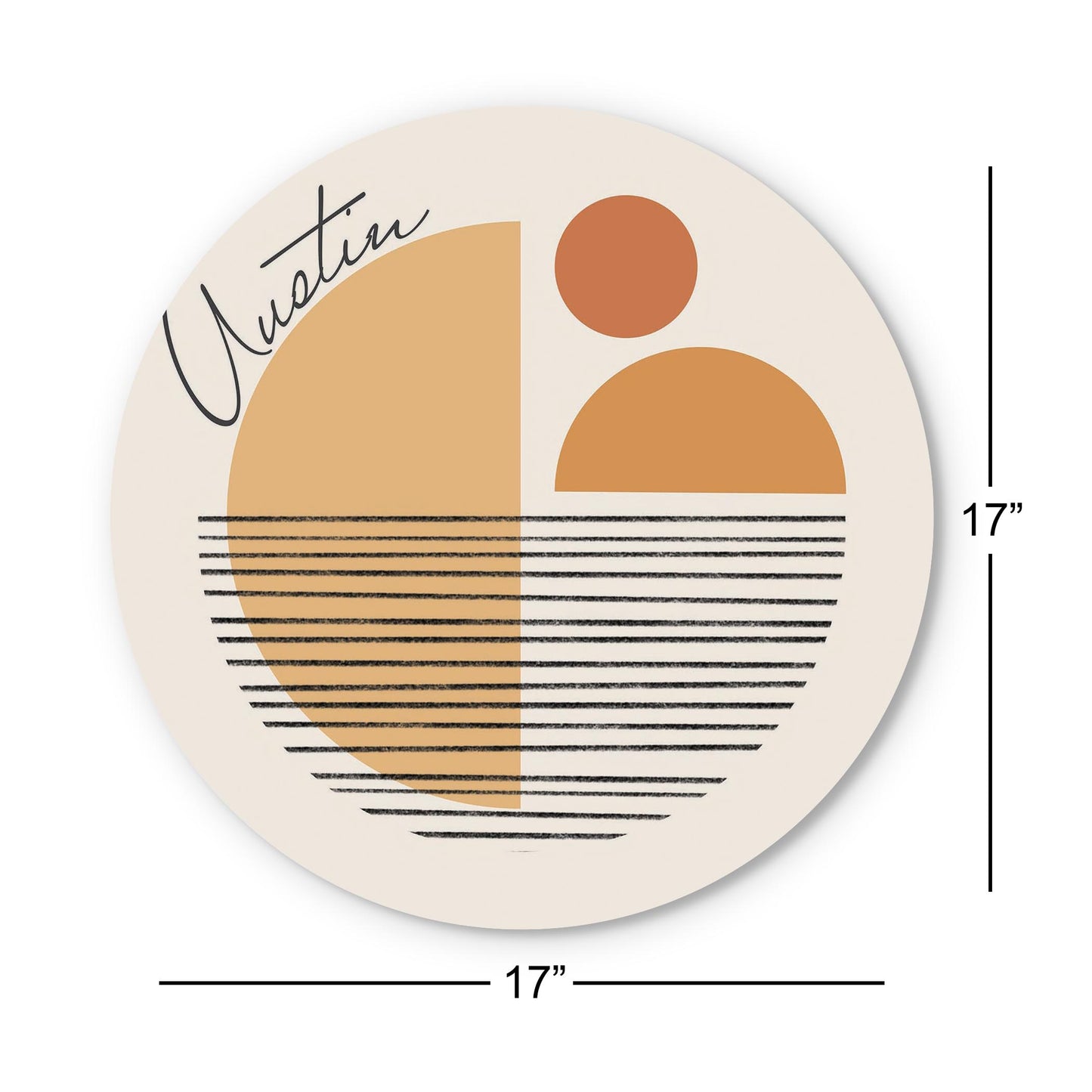 Vintage Groove Shapes Texas Austin | Wood Sign | Eaches | Min 1