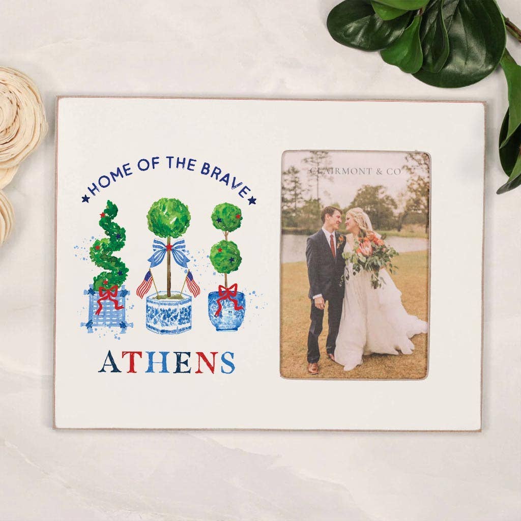 Picture Frame, Patriotic Decor, 4th of July, Custom City