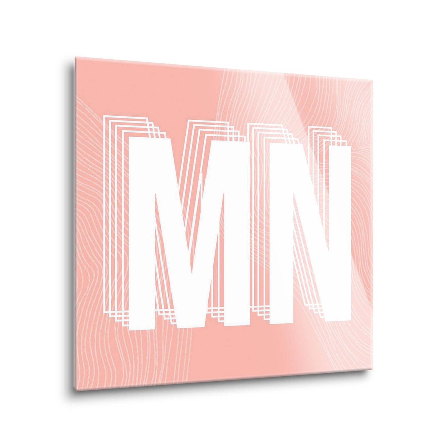 Boho Color Abbreviated On Pink Minnesota | Hi-Def Glass Art | Eaches | Min 2