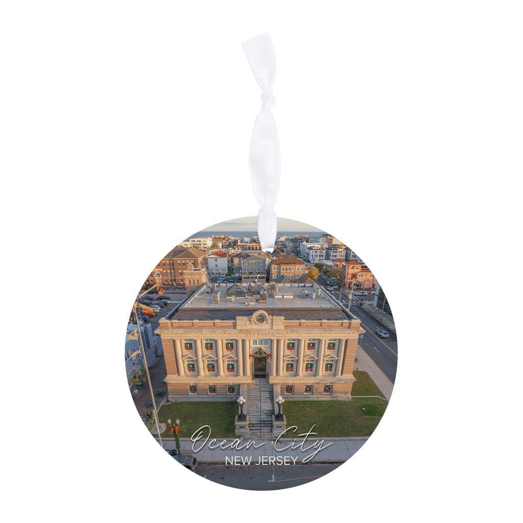 OCNJ City Hall Daytime Christmas Ornament| Wood Ornament | Eaches | Min 6