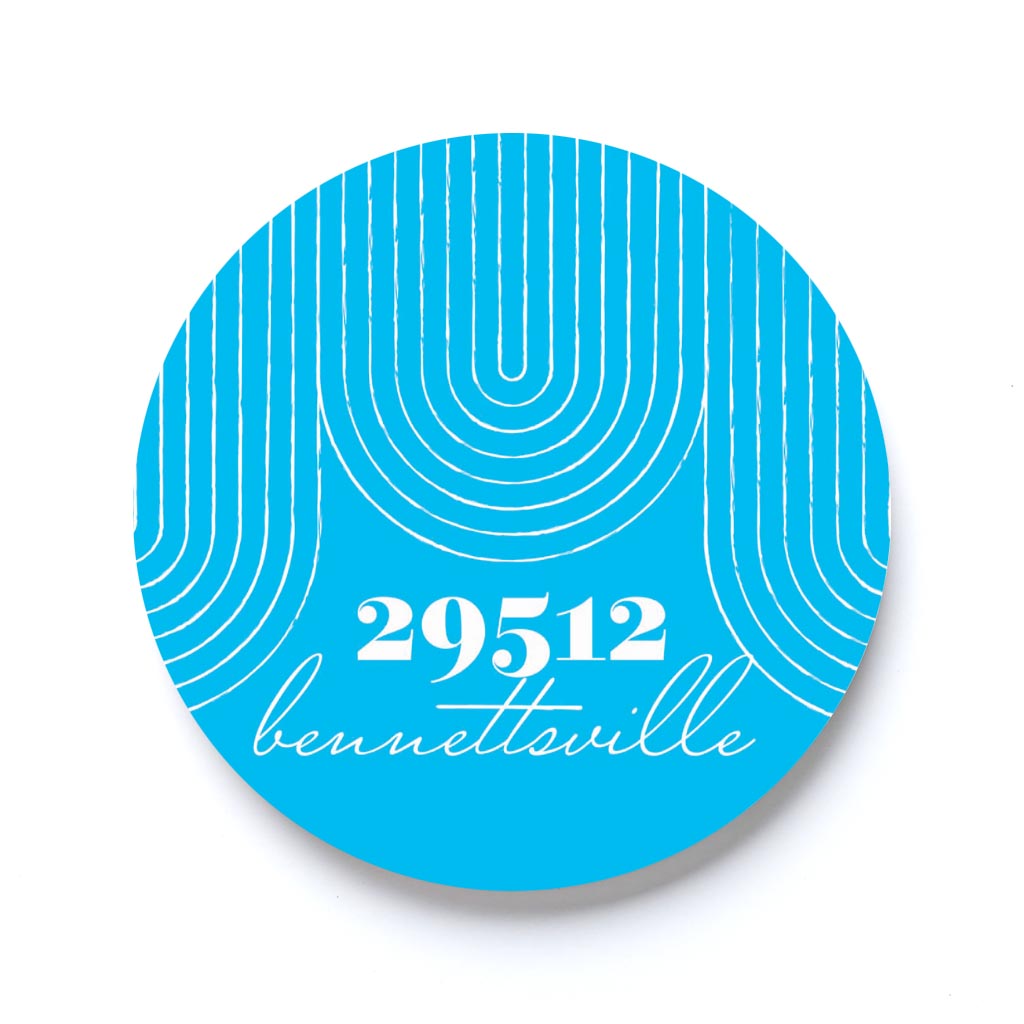 Bright Modern City Zip on Teal Bennettsville 29512 | 2.65x2.65