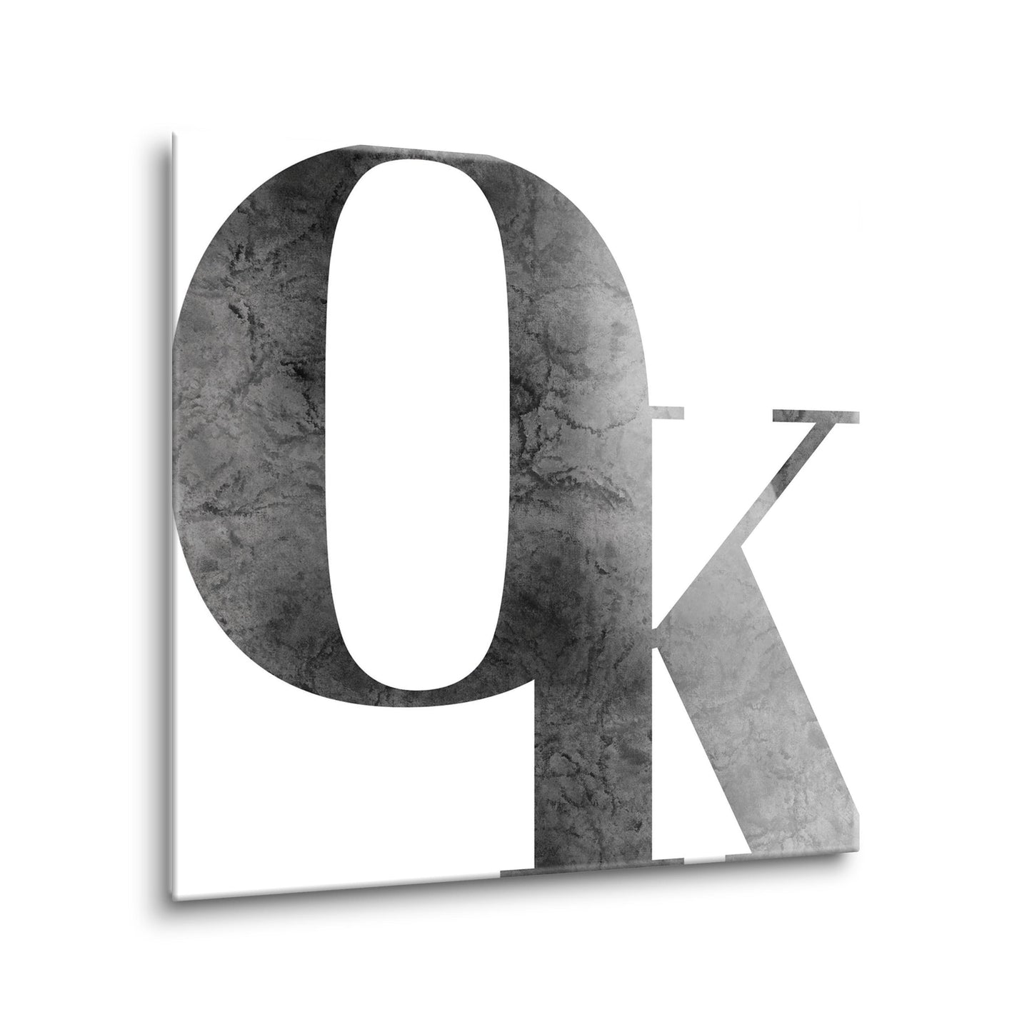 Minimalistic B&W Ardmore Ok White Initials | Hi-Def Glass Art | Eaches | Min 2