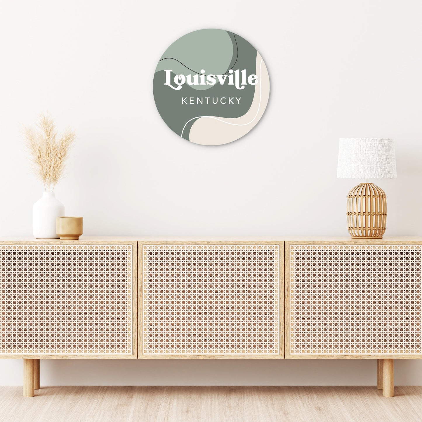 Vintage Groove Fluid Green Kentucky Louisville | Wood Sign | Eaches | Min 1