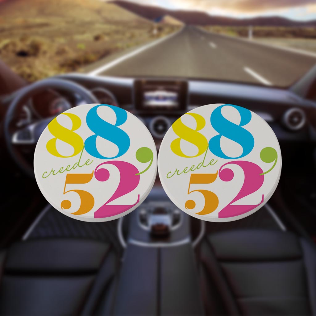 Bright Modern Color Block Colorado Creede | Absorbent Car Coasters | Set of 2 | Min 4