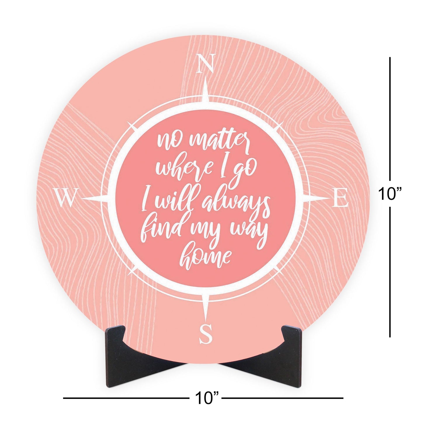 Boho Color Compass On Pink Quote | Wood Sign | Eaches | Min 1