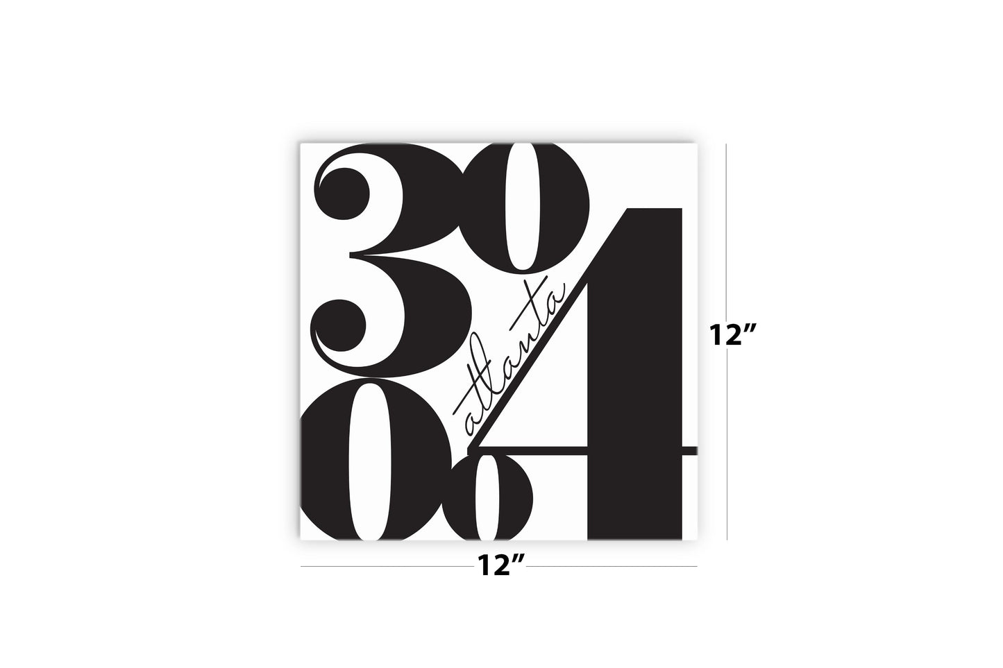 Black And White Zip Block Georgia Atlanta | Wood Sign | Eaches | Min 2