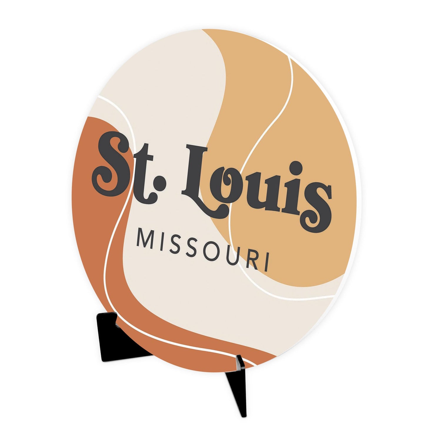 Vintage Groove Fluid Orange Missouri St Louis | Wood Sign | Eaches | Min 1