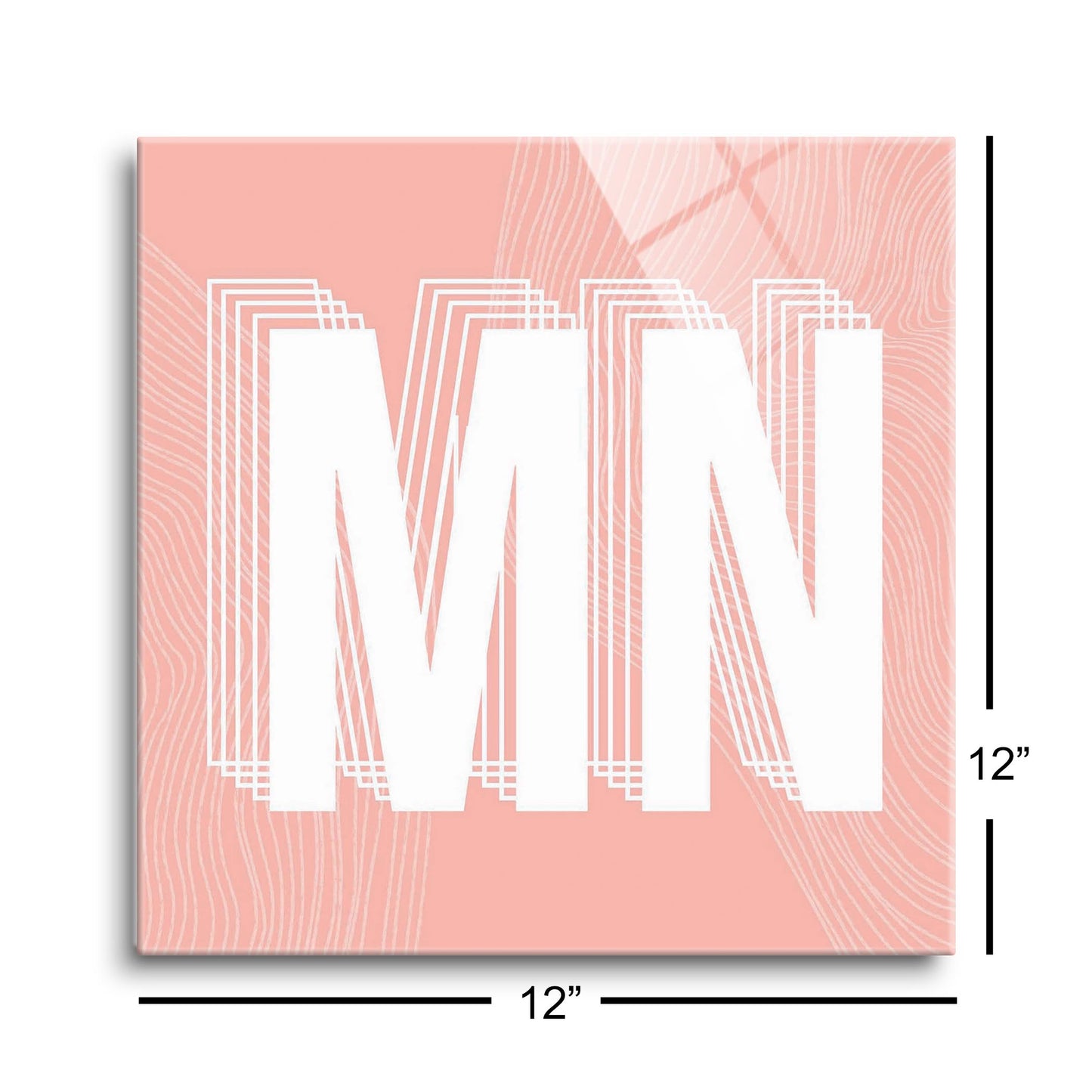 Boho Color Abbreviated On Pink Minnesota | Hi-Def Glass Art | Eaches | Min 1