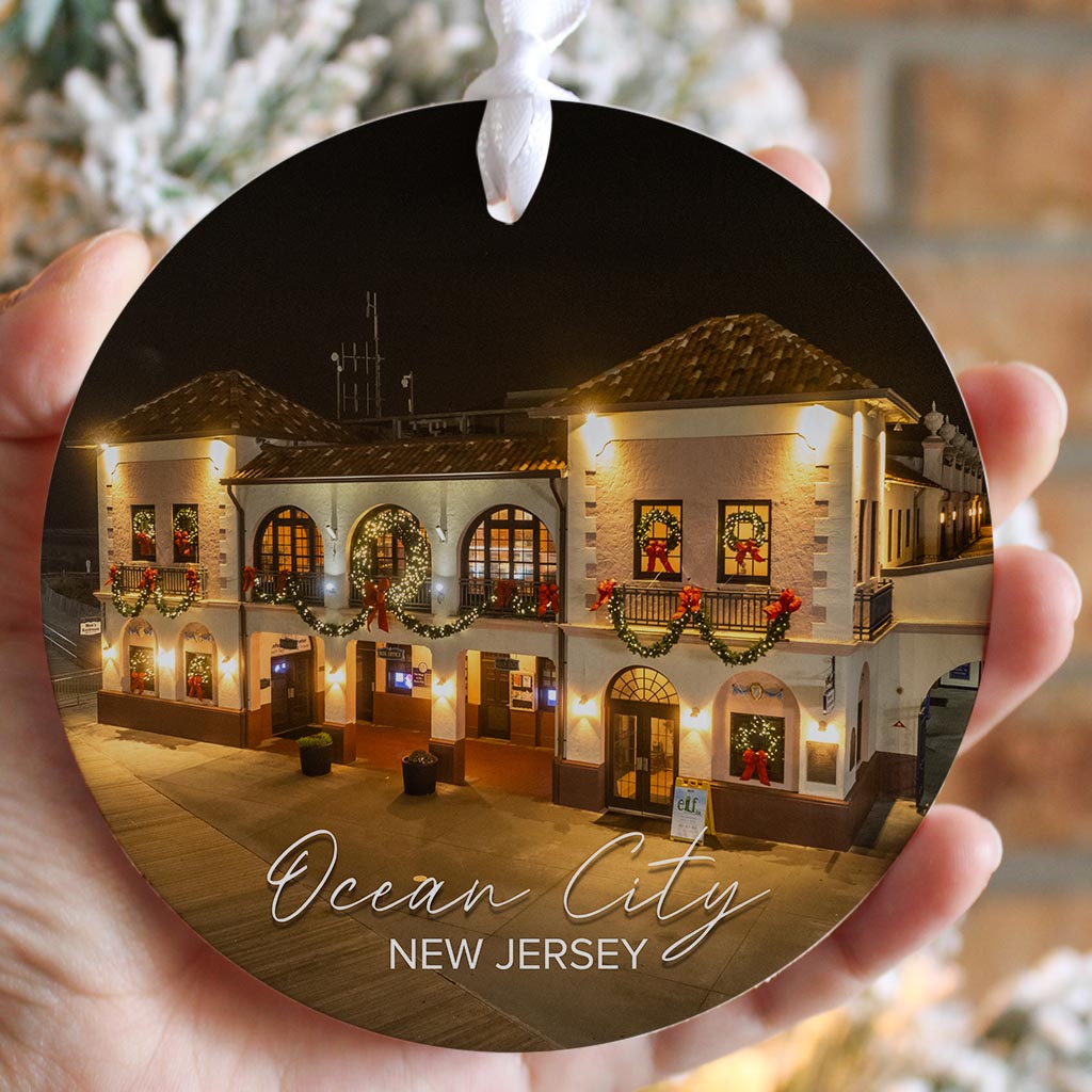 OCNJ Music Pier Christmas Ornament| Wood Ornament | Eaches | Min 6