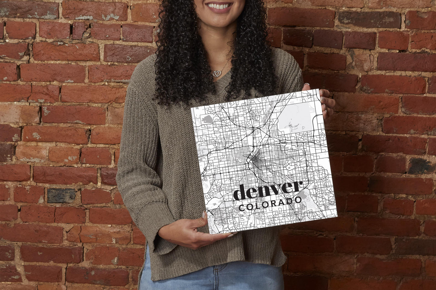 Black And White White Map Colorado Denver | Wood Sign | Eaches | Min 2