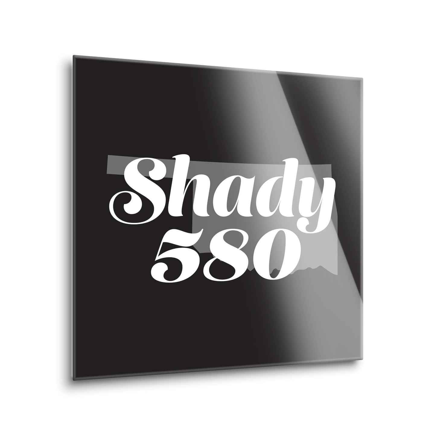 Minimalistic B&W Ardmore Ok Shady 580 Black | Hi-Def Glass Art | Eaches | Min 2