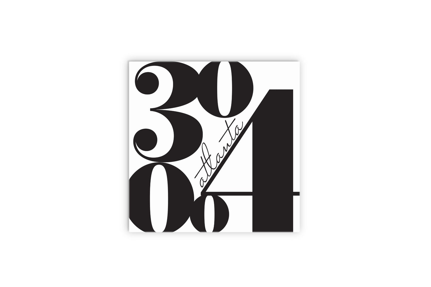 Black And White Zip Block Georgia Atlanta | Wood Sign | Eaches | Min 2