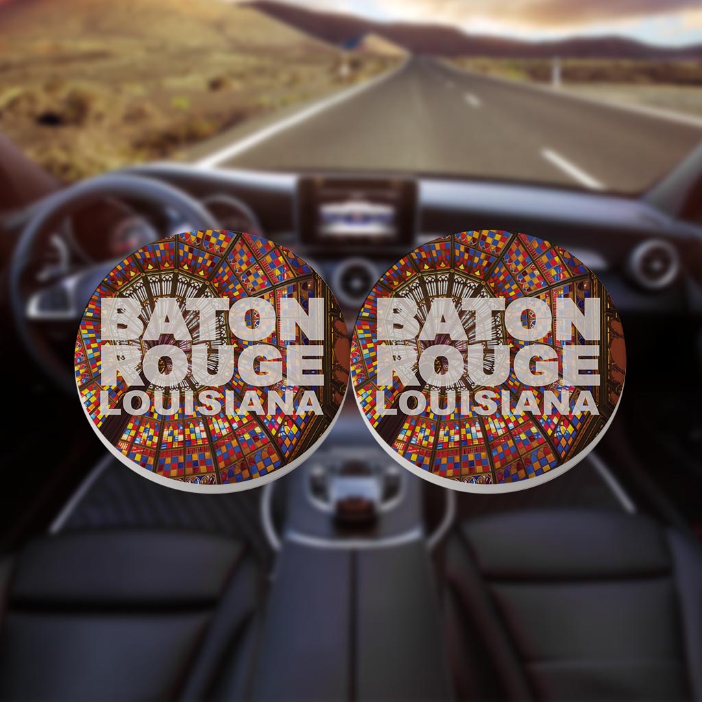 Baton Rouge Louisiana Photo | Absorbent Car Coasters | Set of 2 | Min 4
