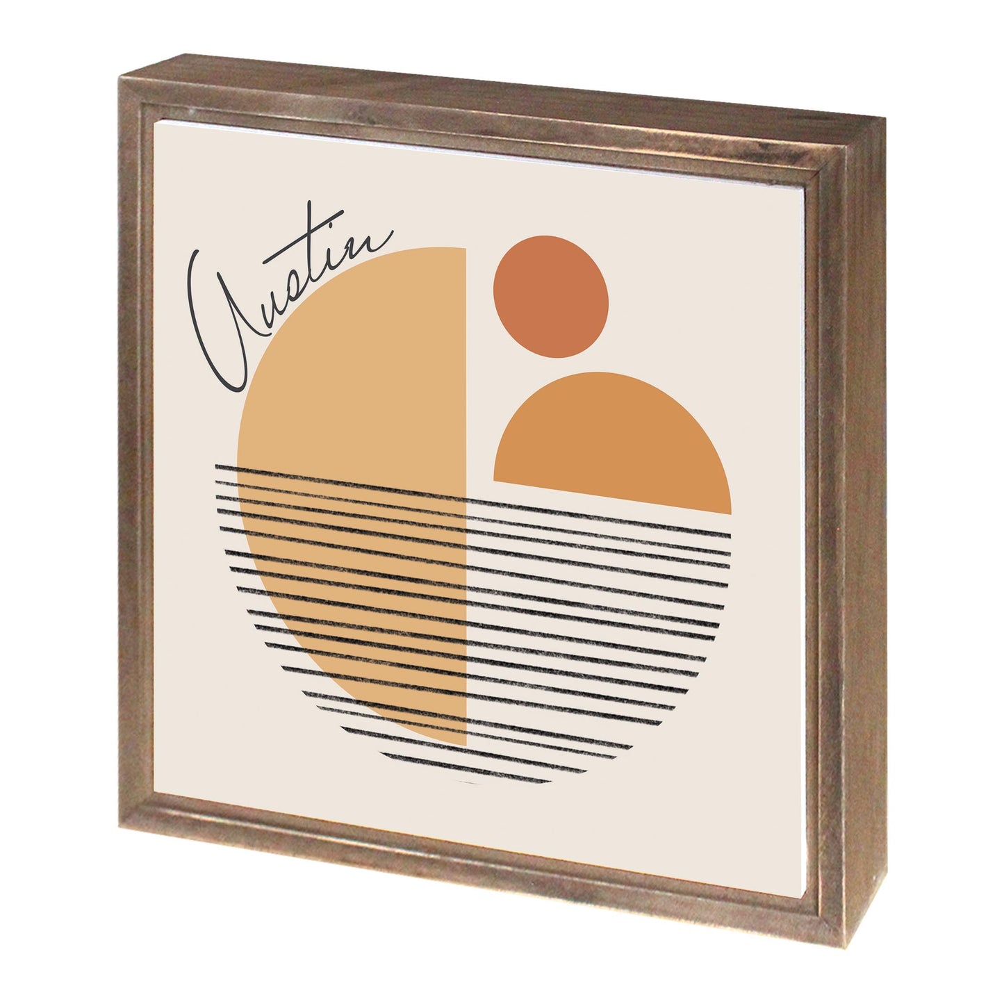 Vintage Groove Shapes Texas Austin | Wood Sign | Eaches | Min 1