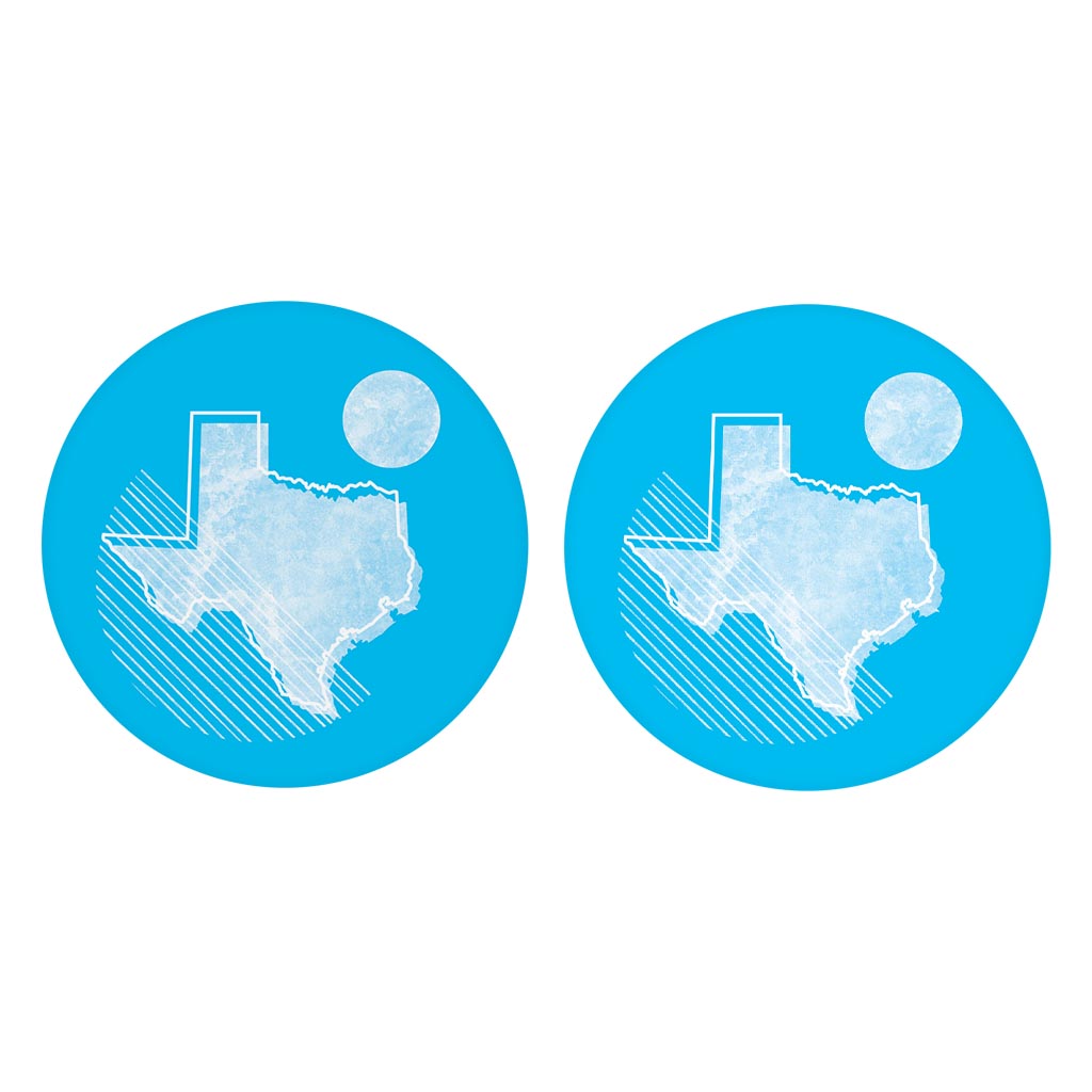 Bright Modern Geometric on Blue Texas