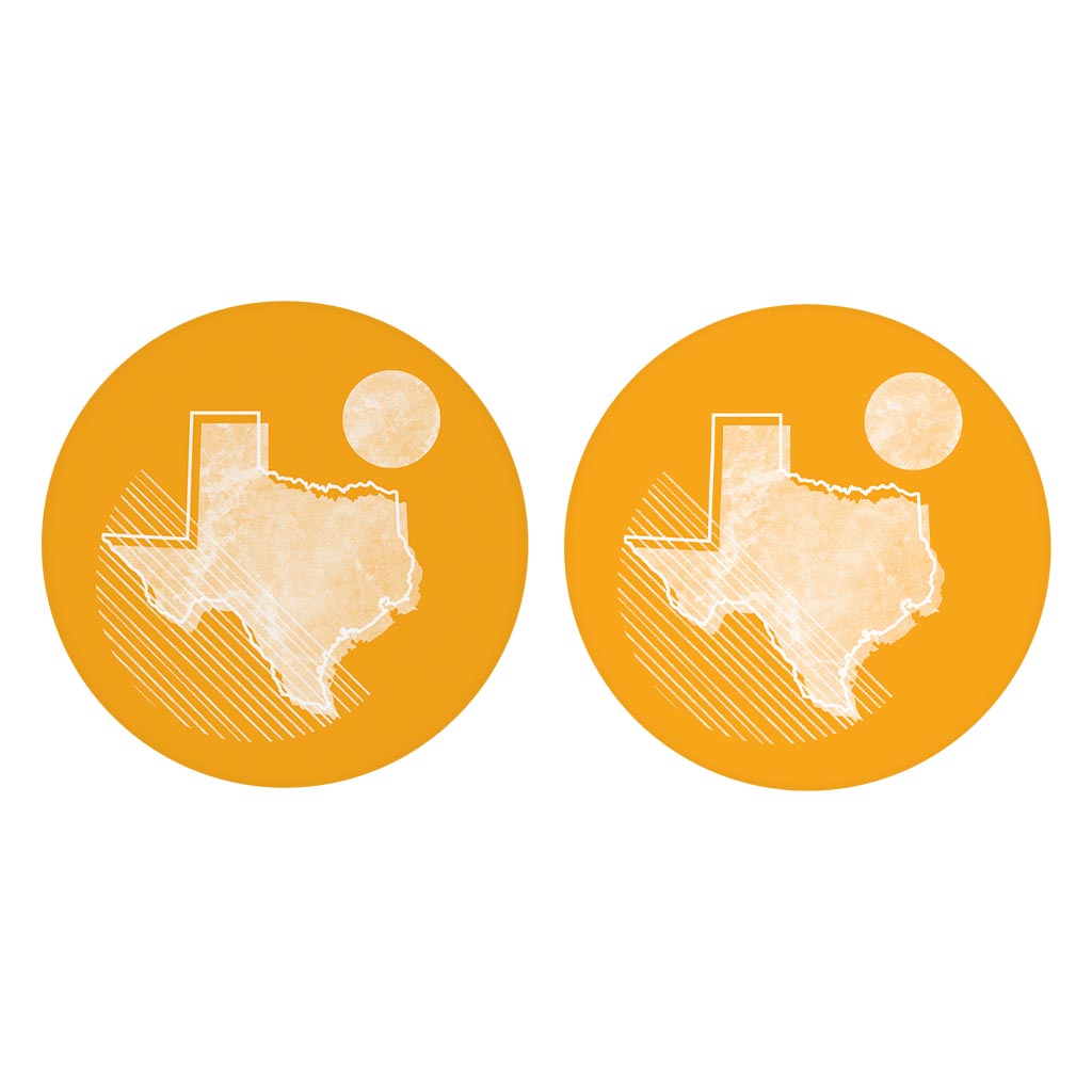 Bright Modern Geometric on Orange Texas