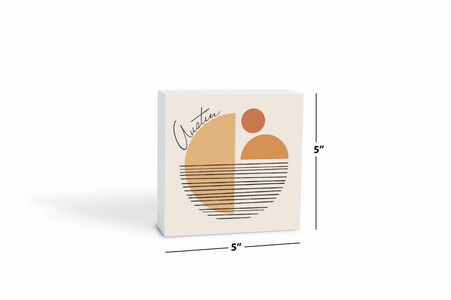 Vintage Groove Shapes Texas Austin | Wood Block | Eaches | Min 4