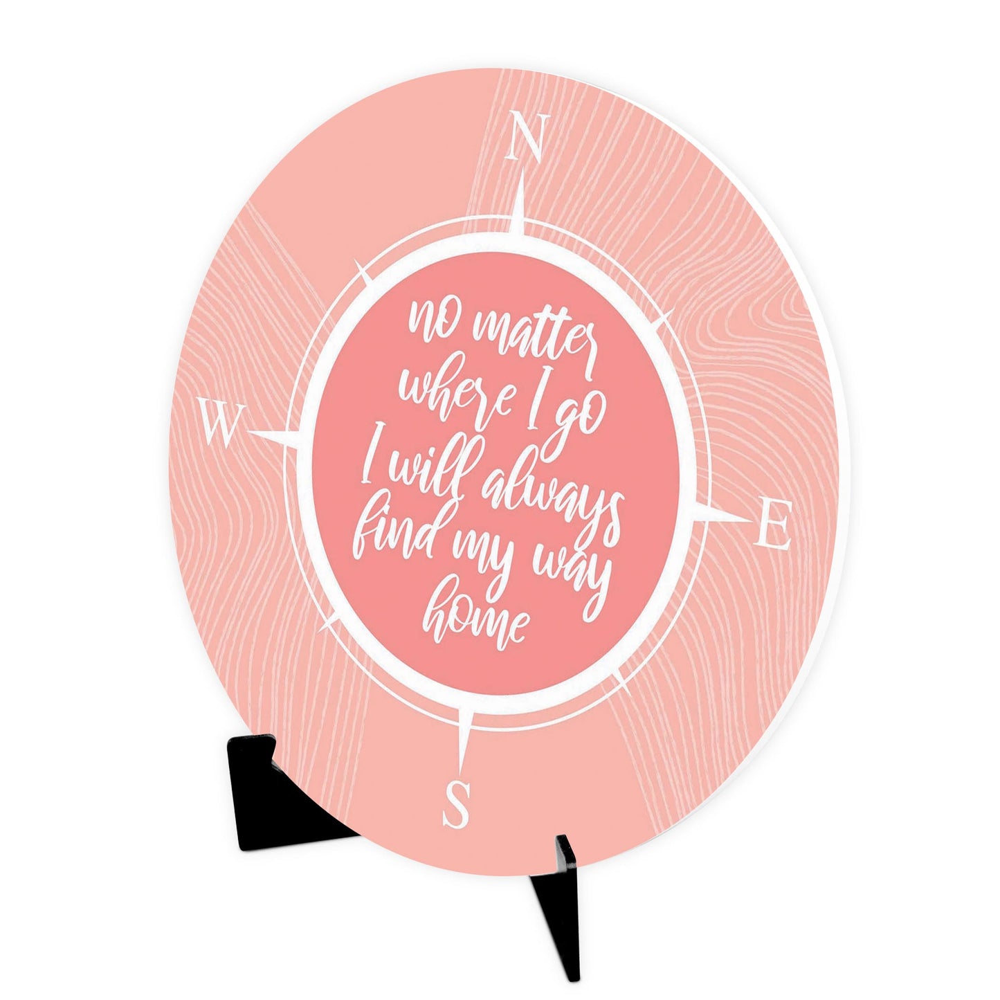 Boho Color Compass On Pink Quote | Wood Sign | Eaches | Min 1
