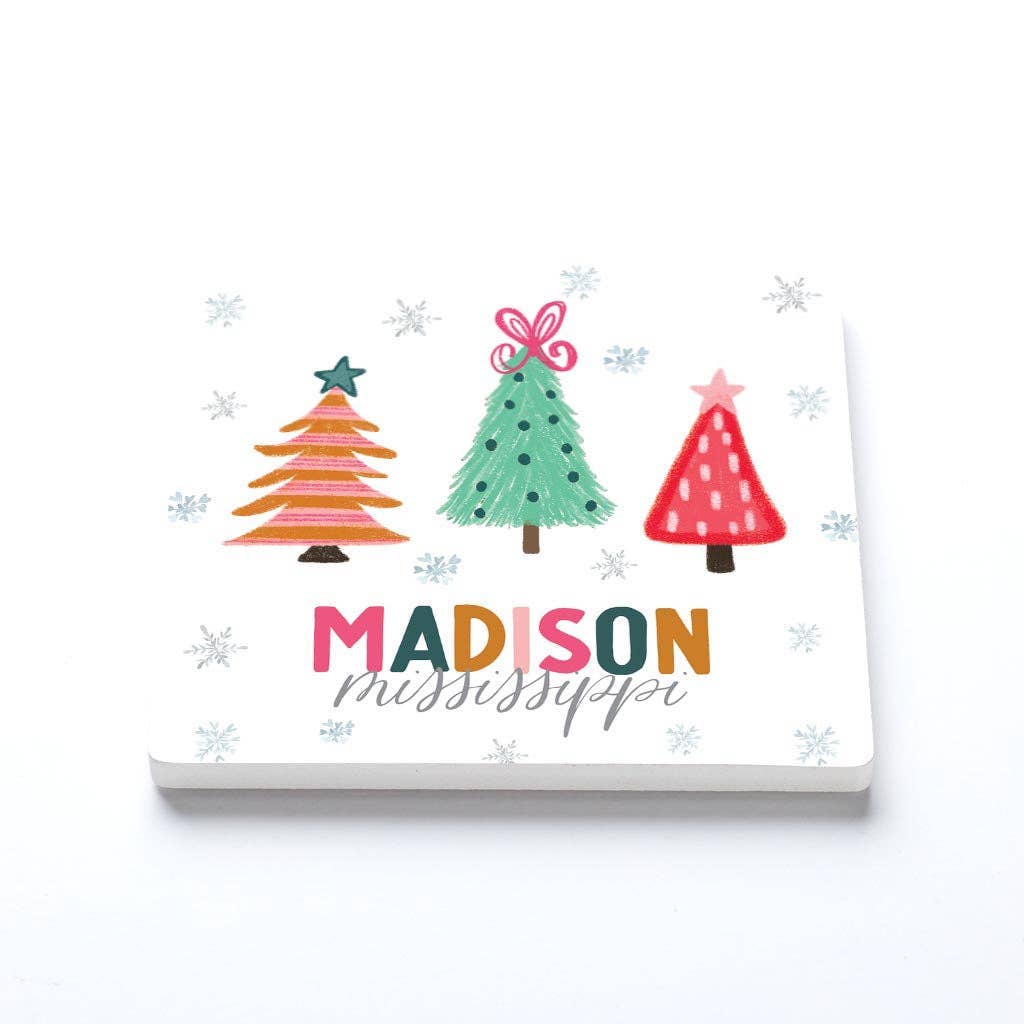 Christmas Trees, Coaster, Decor, Customizable, Small Gift
