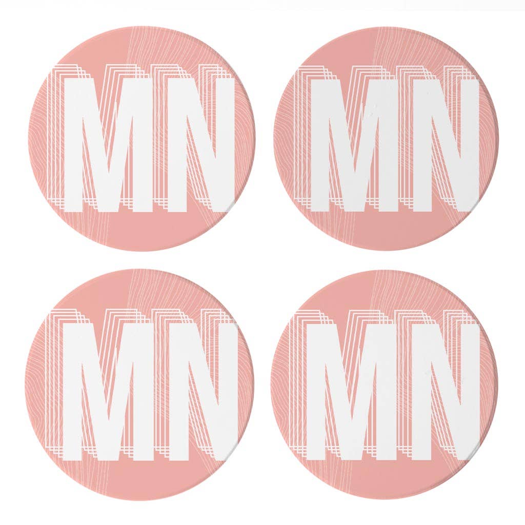 Custom State Set of 4 Coasters Boho Color 8FQAFM