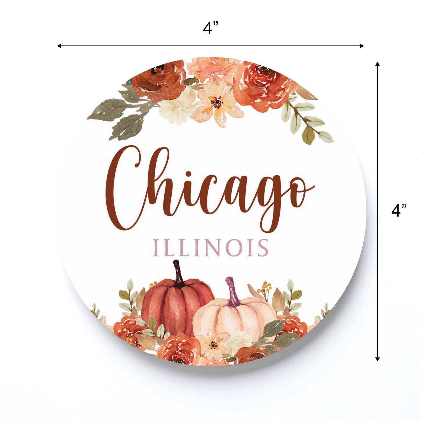 Coaster, Pumpkins, Festive Decor, Fall, Harvest, Custom Gift