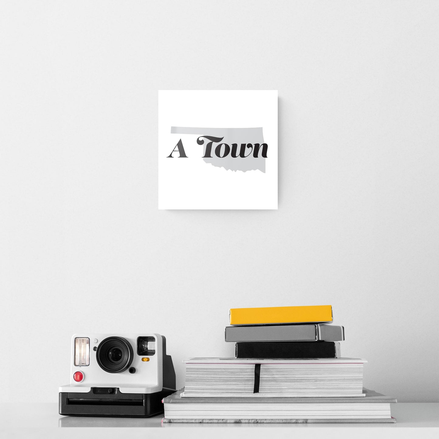 Minimalistic B&W Ardmore Ok A Town White | Hi-Def Glass Art | Eaches | Min 2