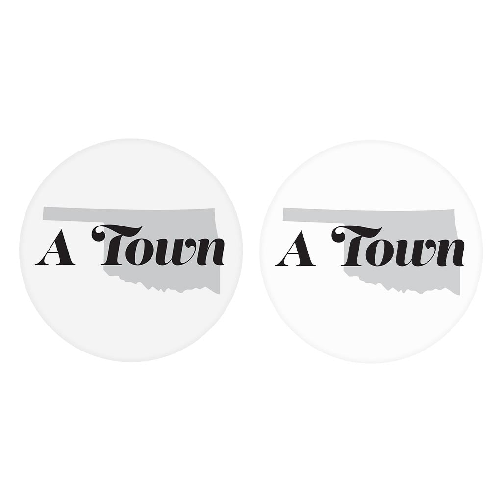 Minimalistic B&W Ardmore Ok A Town White| Absorbent Car Coasters | Set of 2 | Min 4