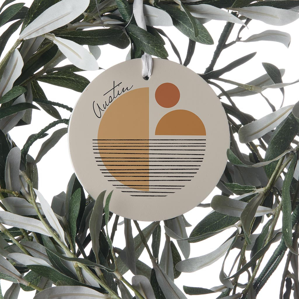 Vintage Groove Shapes Texas Austin | Wood Ornament | Eaches | Min 6
