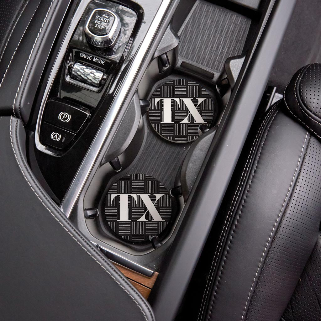 Black and White Abbreviated on Black Texas