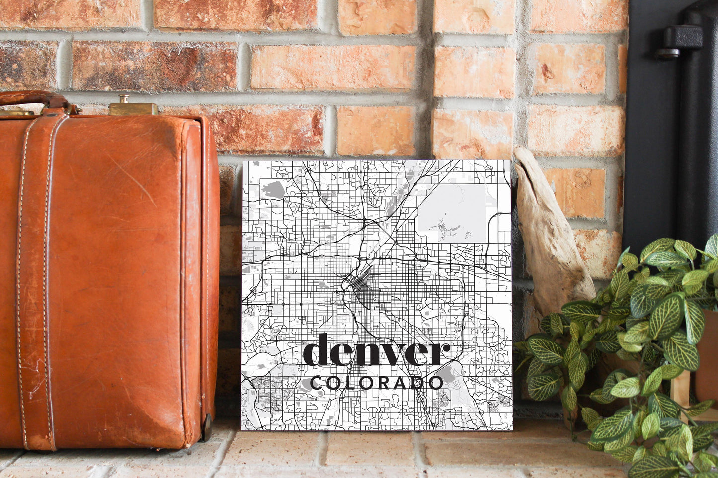 Black And White White Map Colorado Denver | Wood Sign | Eaches | Min 2