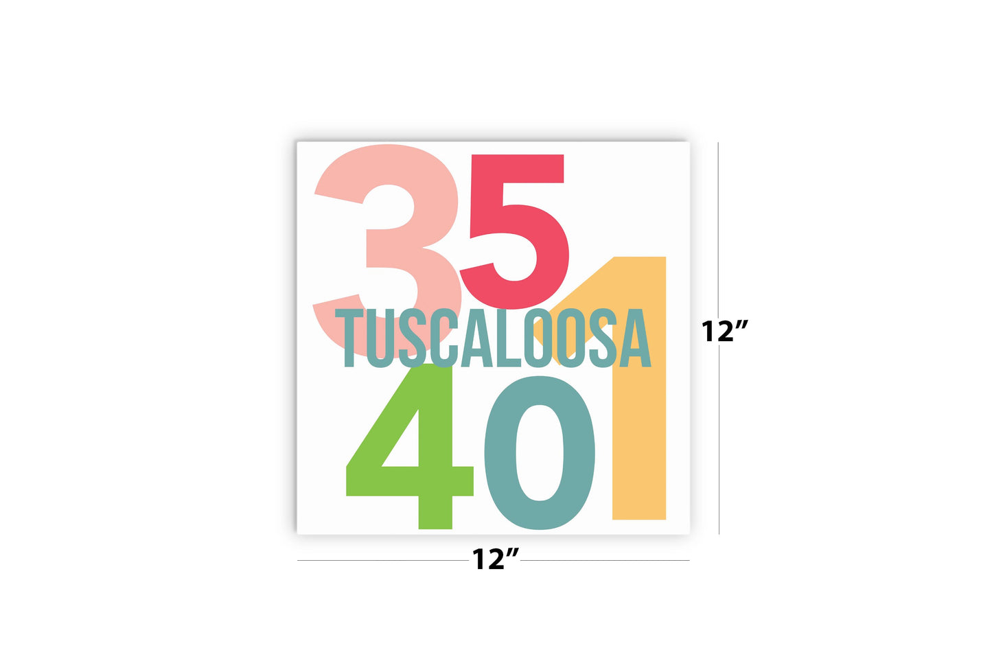 Boho Color Color Block City Zip Alabama Tuscaloosa | Wood Sign | Eaches | Min 2