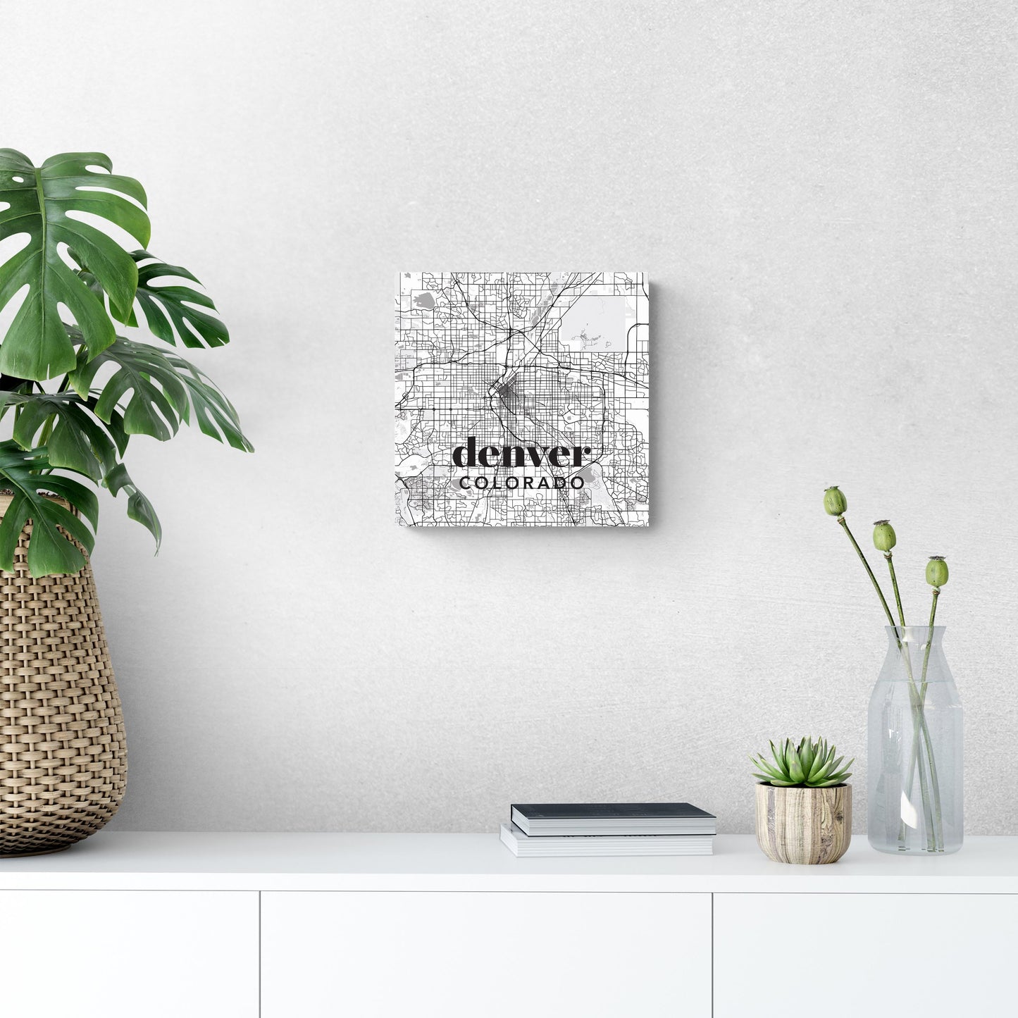 Black And White White Map Colorado Denver | Wood Sign | Eaches | Min 2
