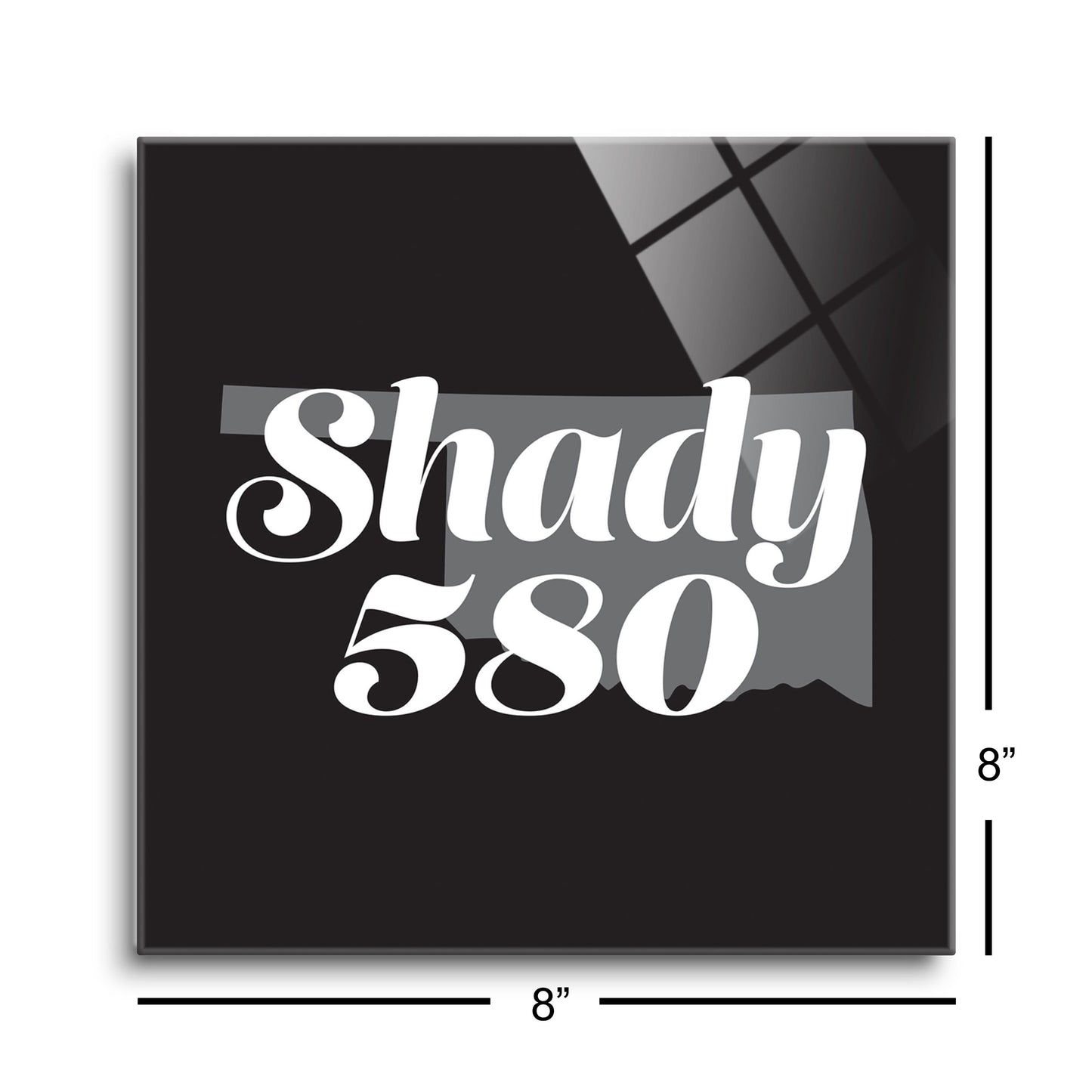 Minimalistic B&W Ardmore Ok Shady 580 Black | Hi-Def Glass Art | Eaches | Min 2