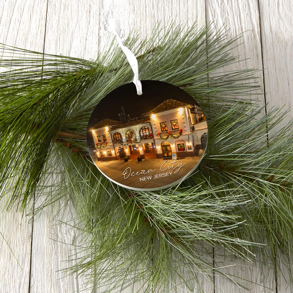OCNJ Music Pier Christmas Ornament| Wood Ornament | Eaches | Min 6