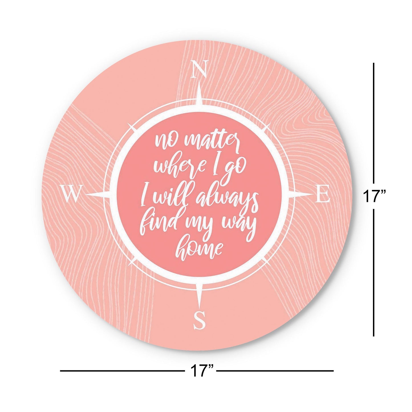 Boho Color Compass On Pink Quote | Wood Sign | Eaches | Min 1
