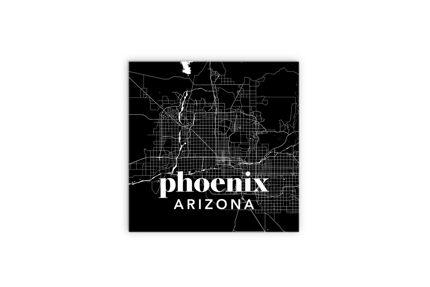 Black And White Black Map Arizona Phoenix | Wood Sign | Eaches | Min 2