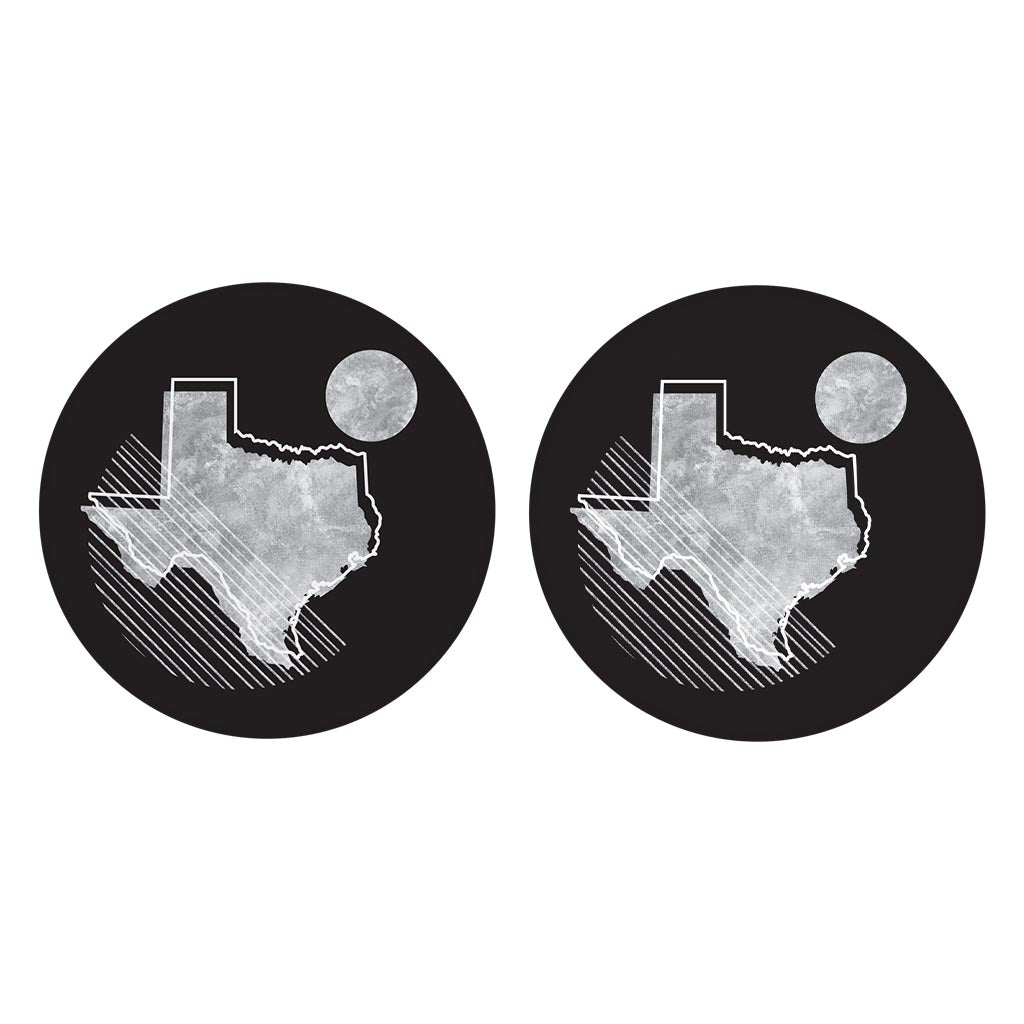 Black and White Geometric on Black Texas