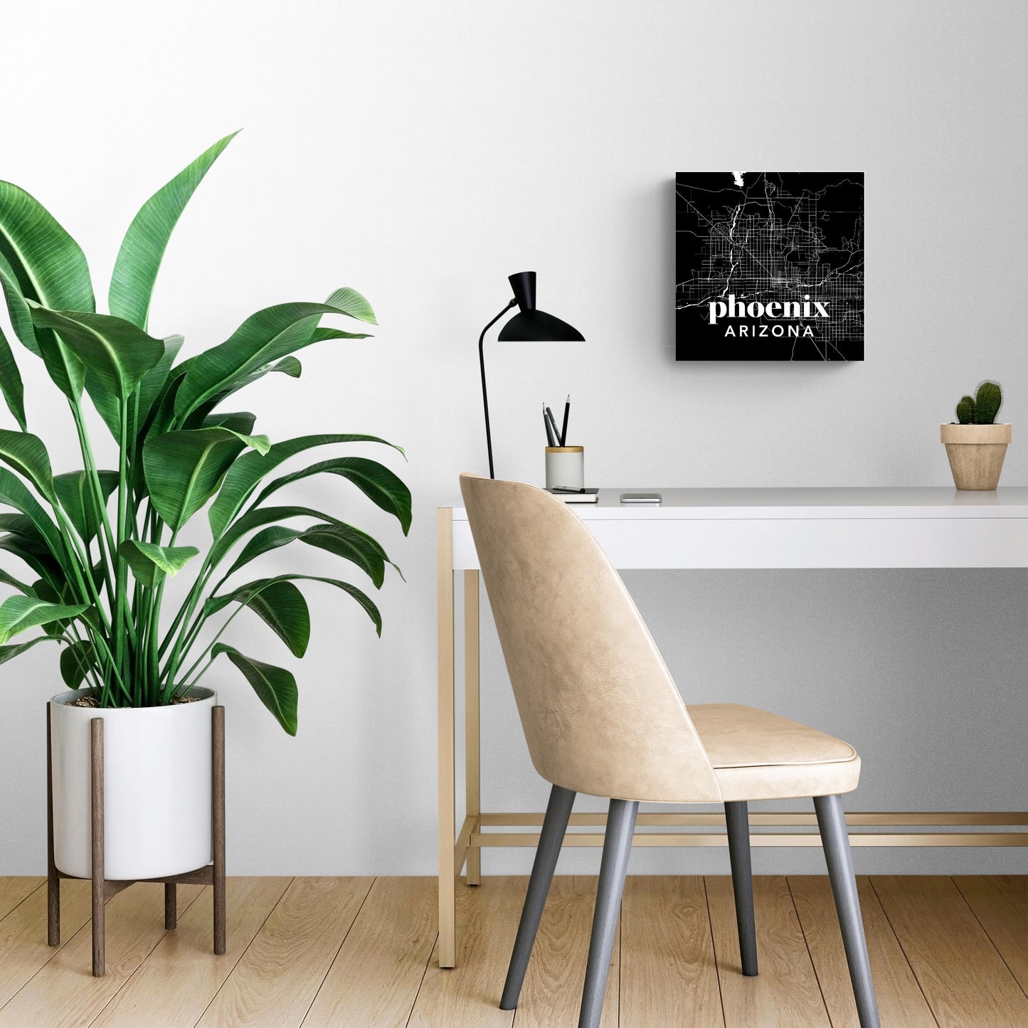 Black And White Black Map Arizona Phoenix | Wood Sign | Eaches | Min 2