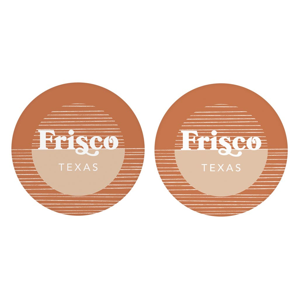 Vintage Groove Half Circle Lines Texas Frisco