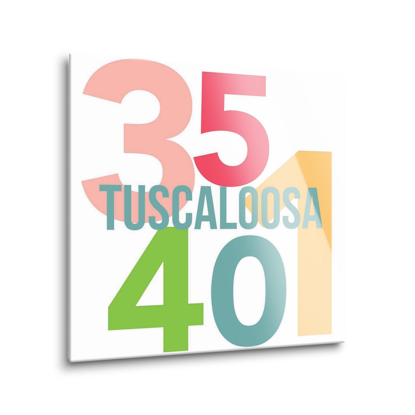 Boho Color Color Block City Zip Alabama Tuscaloosa | Hi-Def Glass Art | Eaches | Min 1