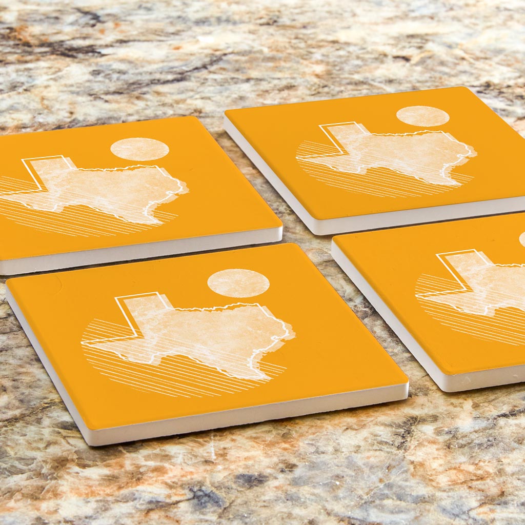 Bright Modern Geometric on Orange Texas