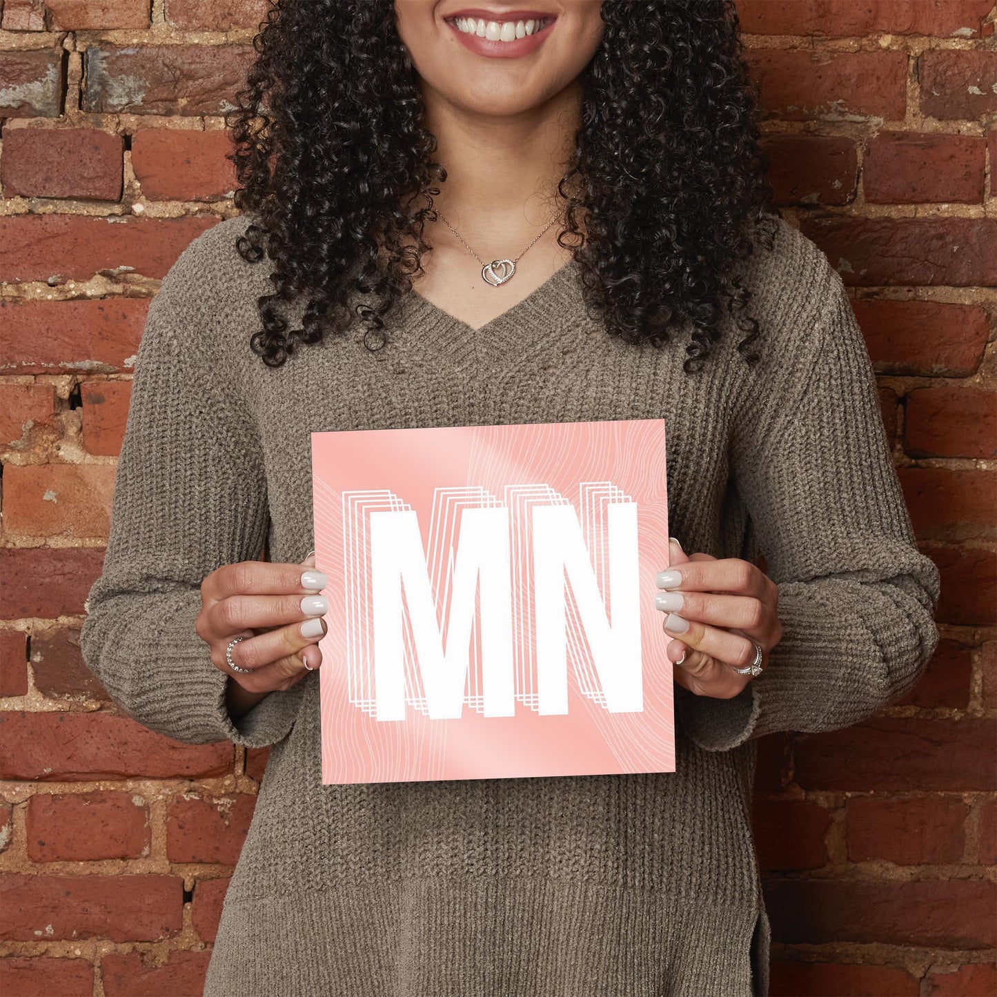 Boho Color Abbreviated On Pink Minnesota | Hi-Def Glass Art | Eaches | Min 2